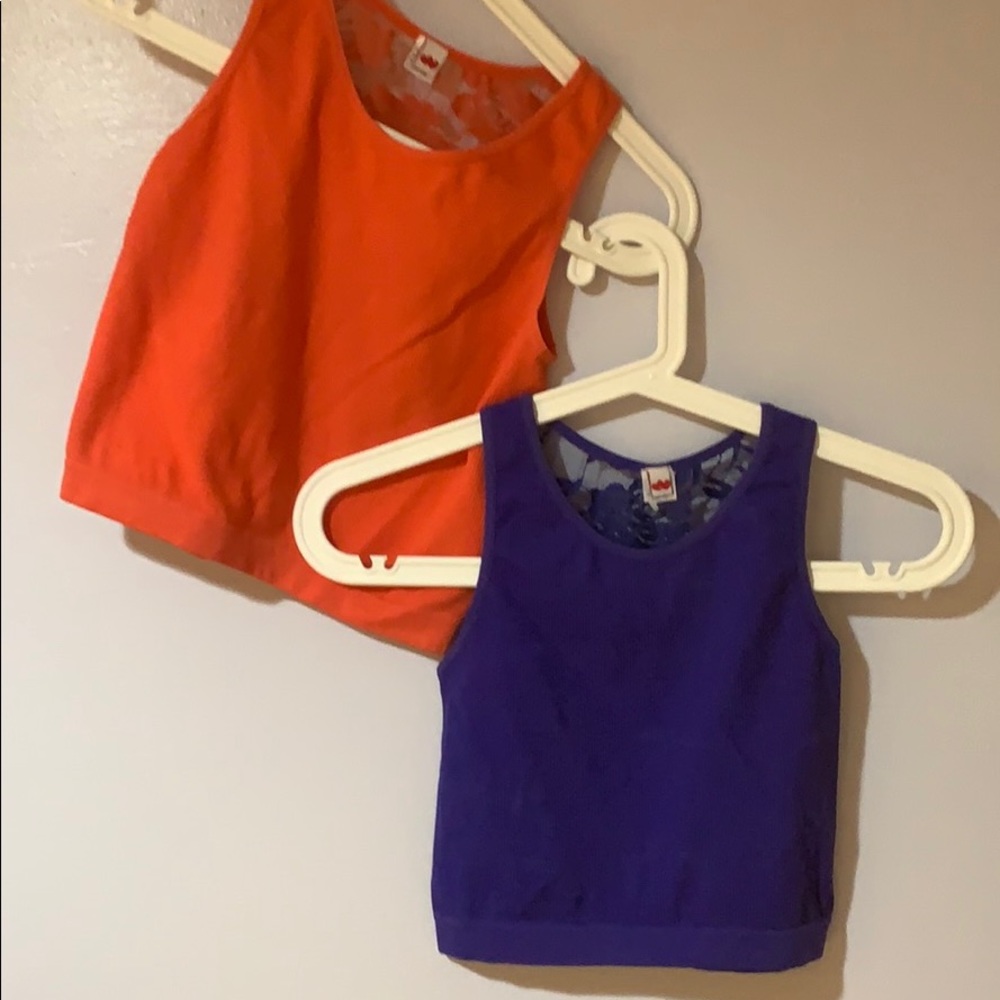 Crop top 2 pack super stretchy